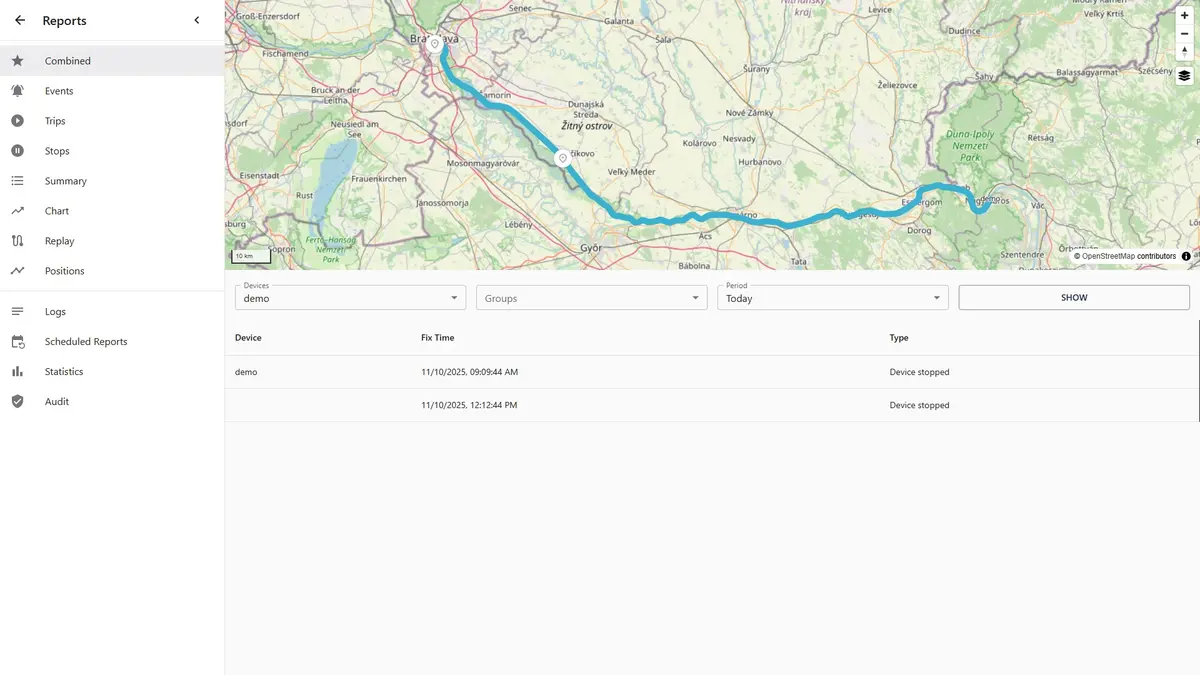 Passenger Information System — live GPS map and route progress